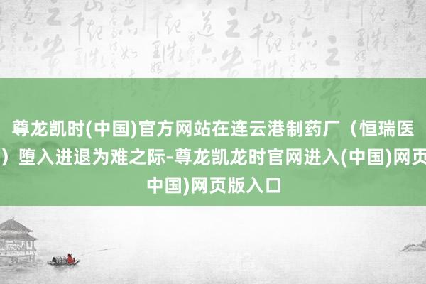 尊龙凯时(中国)官方网站在连云港制药厂（恒瑞医药前身）堕入进退为难之际-尊龙凯龙时官网进入(中国)网页版入口