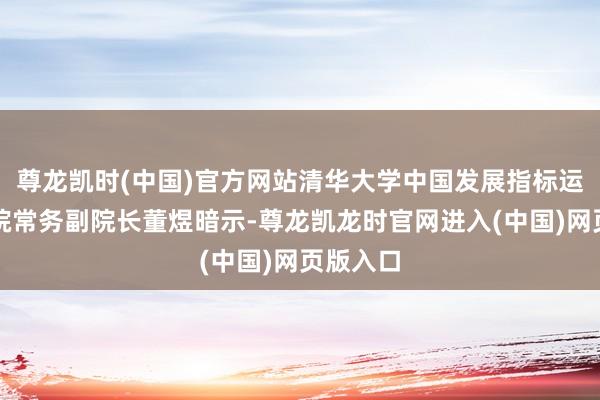尊龙凯时(中国)官方网站清华大学中国发展指标运筹帷幄院常务副院长董煜暗示-尊龙凯龙时官网进入(中国)网页版入口