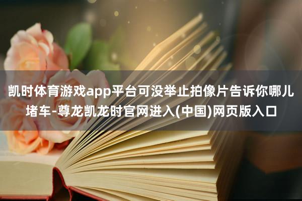 凯时体育游戏app平台可没举止拍像片告诉你哪儿堵车-尊龙凯龙时官网进入(中国)网页版入口