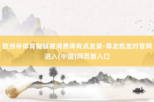 欧洲杯体育黏膜被消费得有点发紧-尊龙凯龙时官网进入(中国)网页版入口